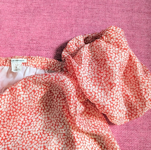 NWOT Club Monaco Malaina puff sleeve red and white floral print blouse - Picture 4 of 6